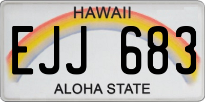 HI license plate EJJ683