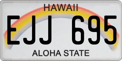 HI license plate EJJ695