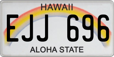 HI license plate EJJ696