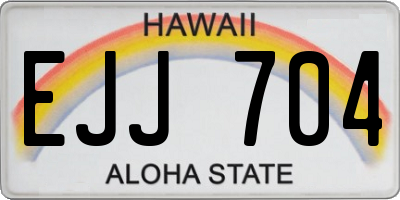 HI license plate EJJ704