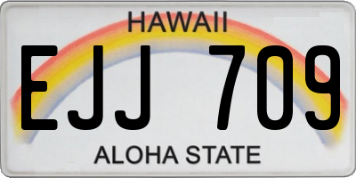 HI license plate EJJ709