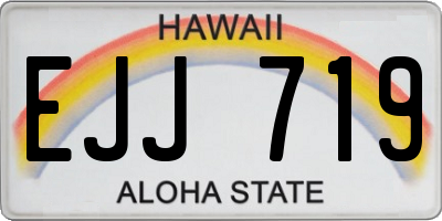 HI license plate EJJ719