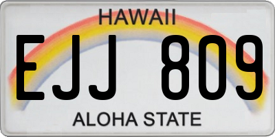 HI license plate EJJ809