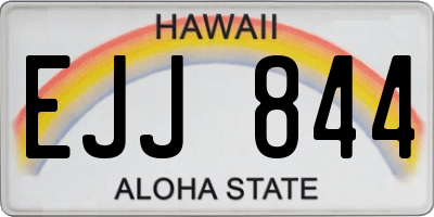 HI license plate EJJ844