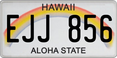 HI license plate EJJ856