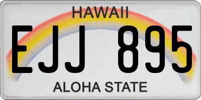 HI license plate EJJ895