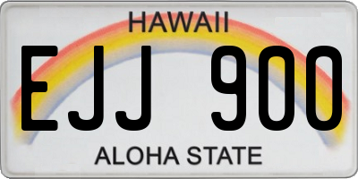 HI license plate EJJ900