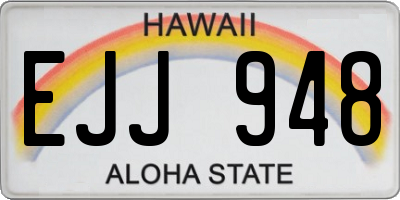 HI license plate EJJ948