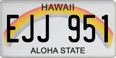 HI license plate EJJ951