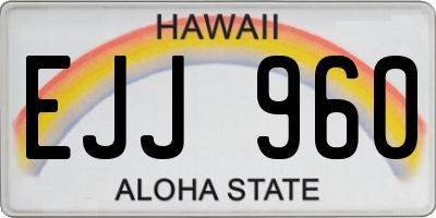 HI license plate EJJ960