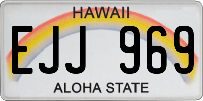 HI license plate EJJ969