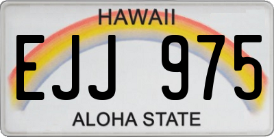 HI license plate EJJ975