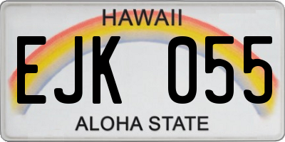 HI license plate EJK055