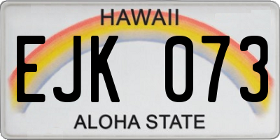 HI license plate EJK073