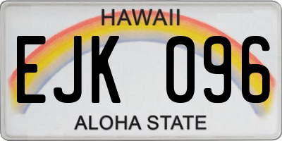 HI license plate EJK096