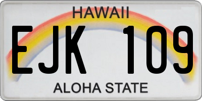 HI license plate EJK109