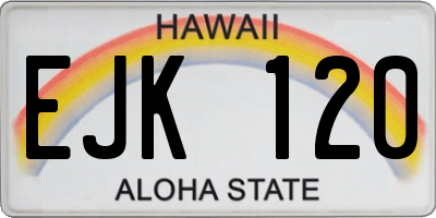 HI license plate EJK120