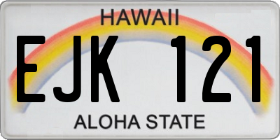 HI license plate EJK121