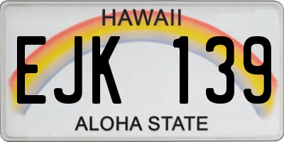 HI license plate EJK139