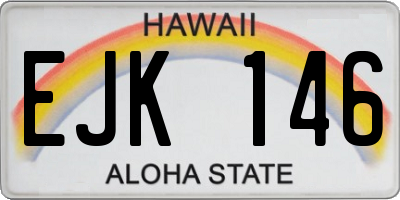 HI license plate EJK146