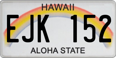 HI license plate EJK152