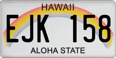 HI license plate EJK158