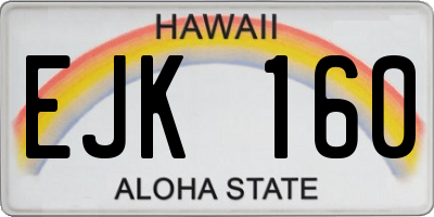 HI license plate EJK160