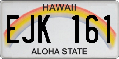 HI license plate EJK161
