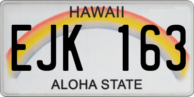 HI license plate EJK163