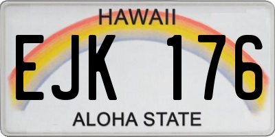 HI license plate EJK176