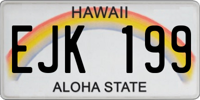 HI license plate EJK199