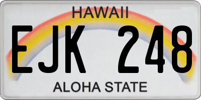 HI license plate EJK248