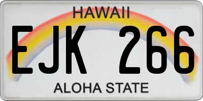 HI license plate EJK266