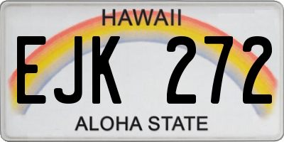 HI license plate EJK272