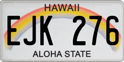 HI license plate EJK276