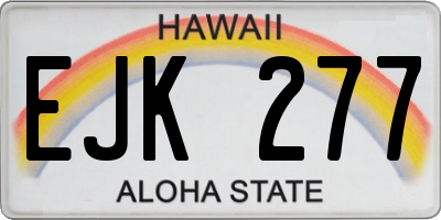 HI license plate EJK277