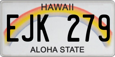 HI license plate EJK279