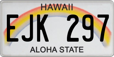 HI license plate EJK297