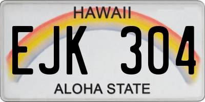 HI license plate EJK304