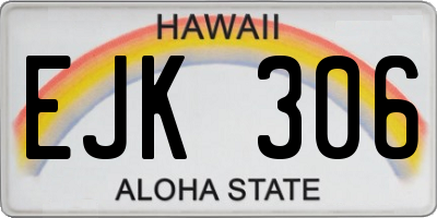 HI license plate EJK306