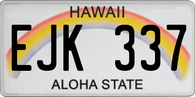 HI license plate EJK337