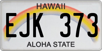 HI license plate EJK373