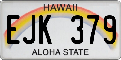 HI license plate EJK379
