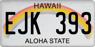 HI license plate EJK393