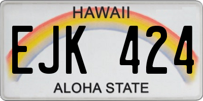 HI license plate EJK424