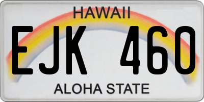 HI license plate EJK460