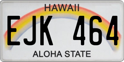 HI license plate EJK464