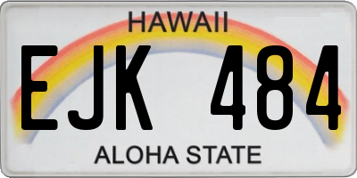 HI license plate EJK484