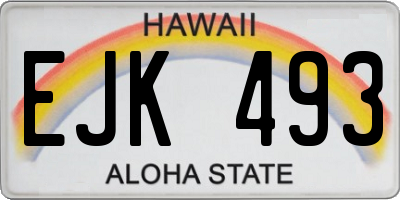 HI license plate EJK493