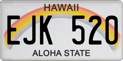 HI license plate EJK520
